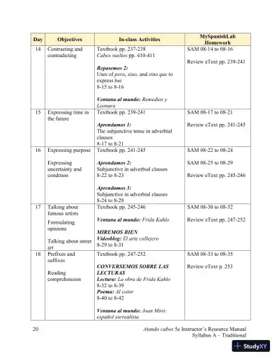 Solution Manual for Atando cabos: Curso intermedio de español, 5th Edition - Page 28 preview image