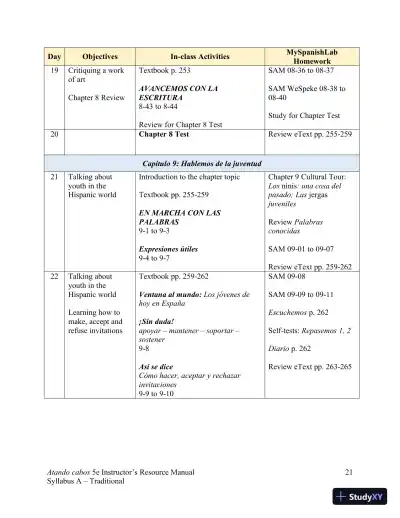 Solution Manual for Atando cabos: Curso intermedio de español, 5th Edition - Page 29 preview image