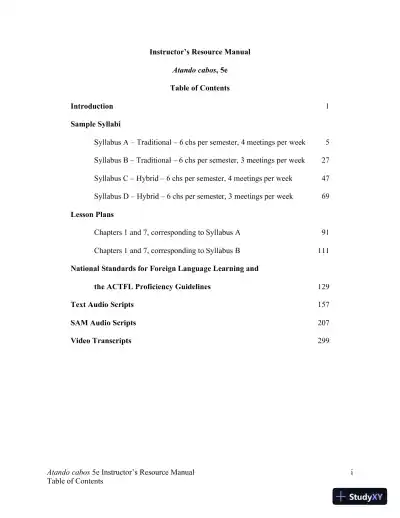 Solution Manual for Atando cabos: Curso intermedio de español, 5th Edition - Page 3 preview image