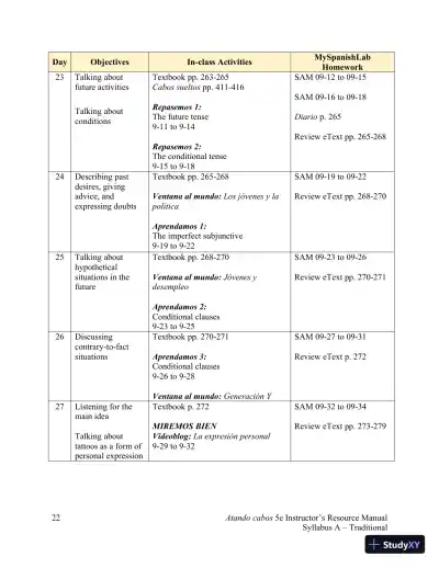 Solution Manual for Atando cabos: Curso intermedio de español, 5th Edition - Page 30 preview image