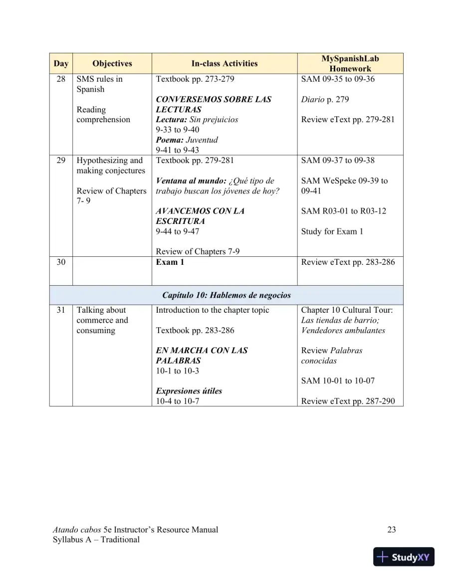 Solution Manual for Atando cabos: Curso intermedio de español, 5th Edition, page 31