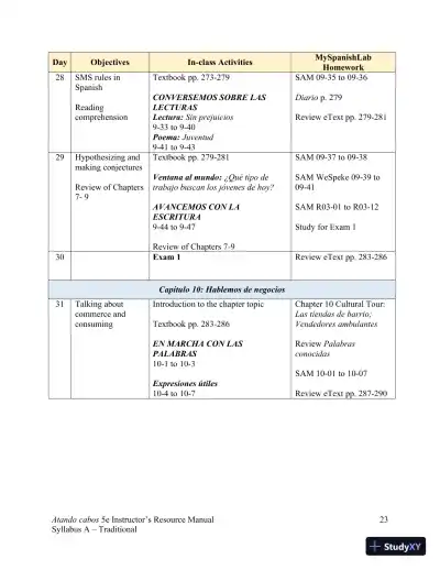 Solution Manual for Atando cabos: Curso intermedio de español, 5th Edition - Page 31 preview image