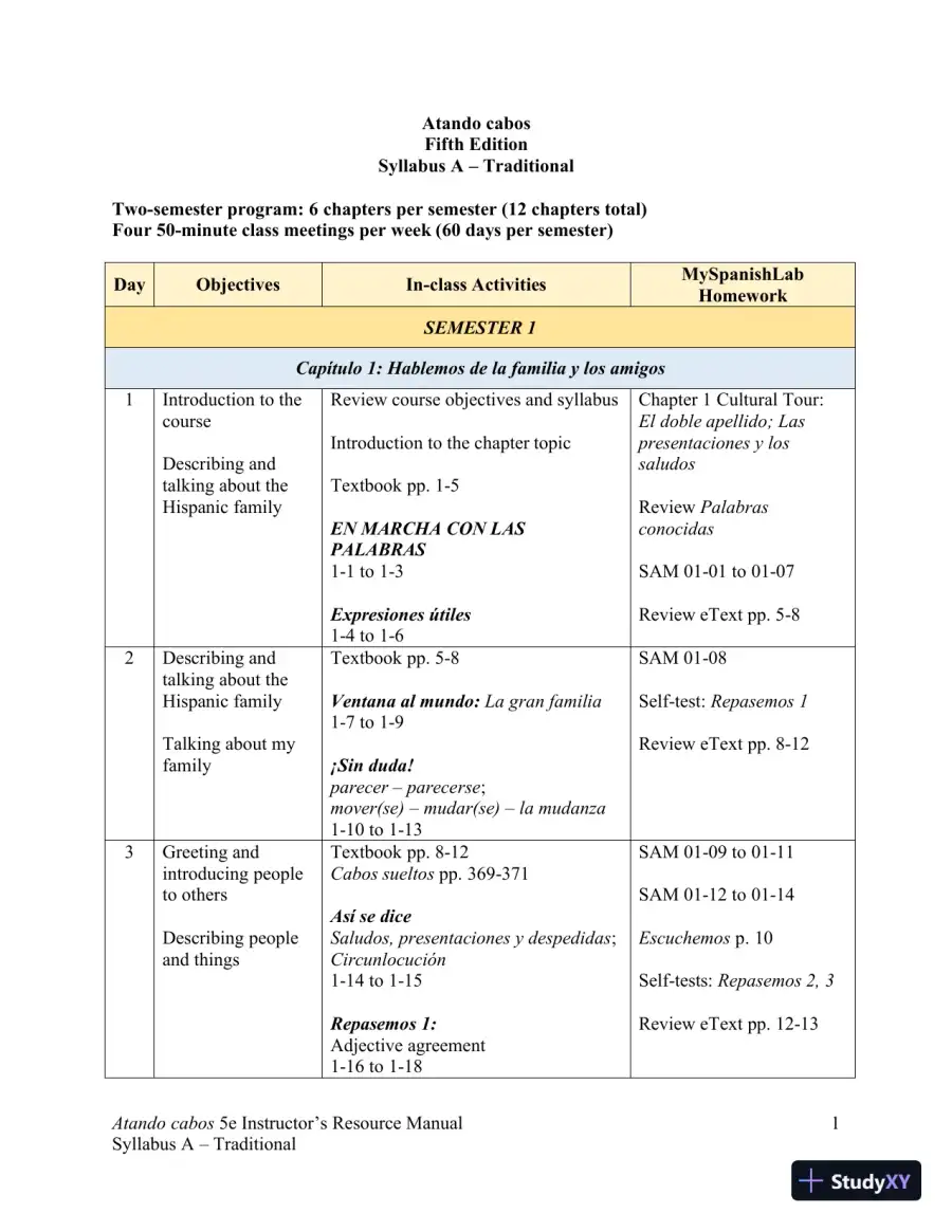 Solution Manual for Atando cabos: Curso intermedio de español, 5th Edition, page 9