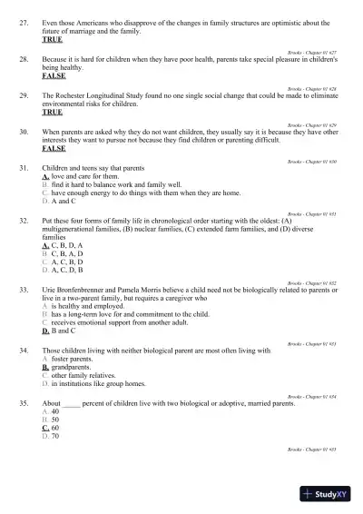 The Process of Parenting 9th Edition Test Bank - Page 10 preview image