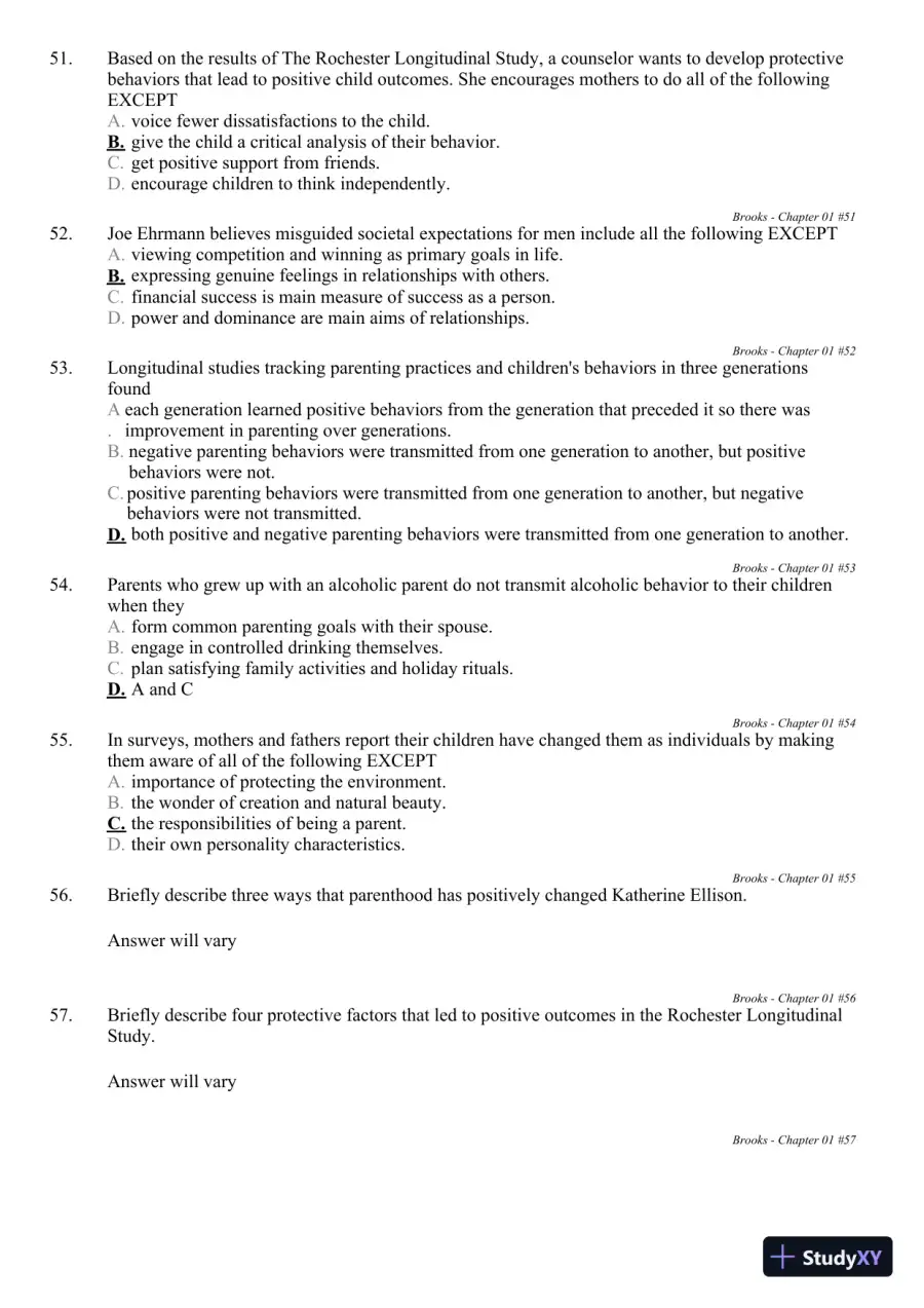 The Process of Parenting 9th Edition Test Bank, page 13