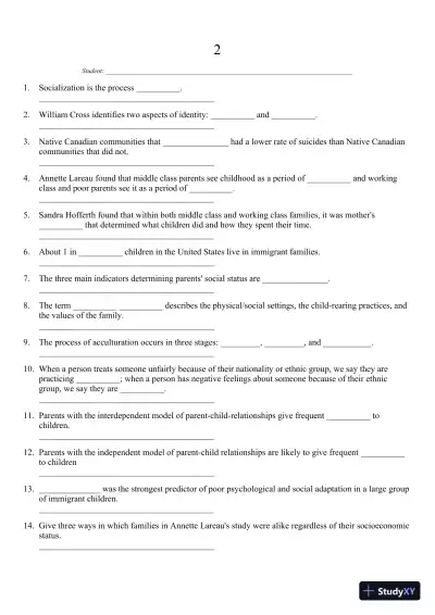 The Process of Parenting 9th Edition Test Bank - Page 16 preview image