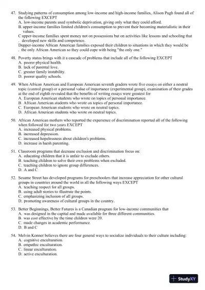 The Process of Parenting 9th Edition Test Bank - Page 20 preview image