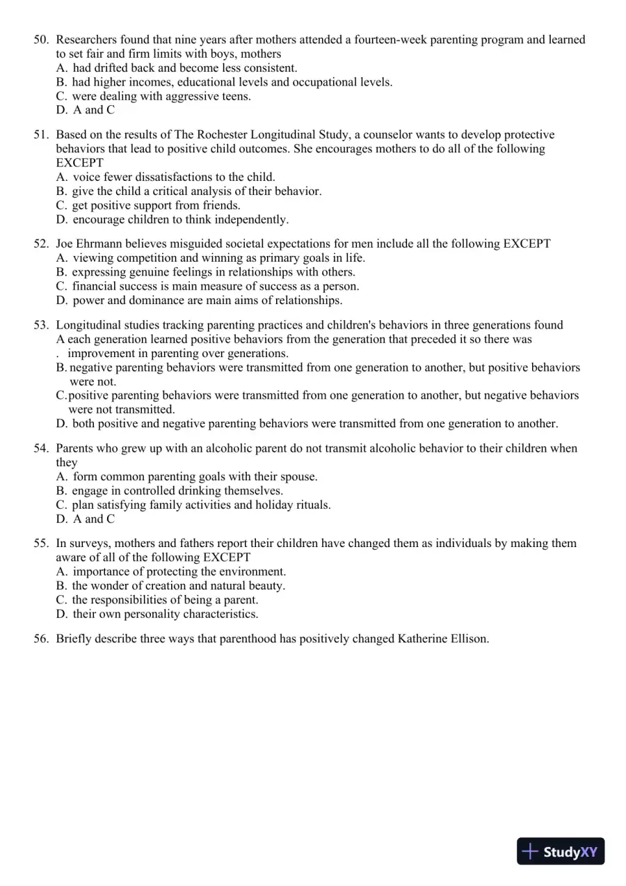 The Process of Parenting 9th Edition Test Bank, page 6