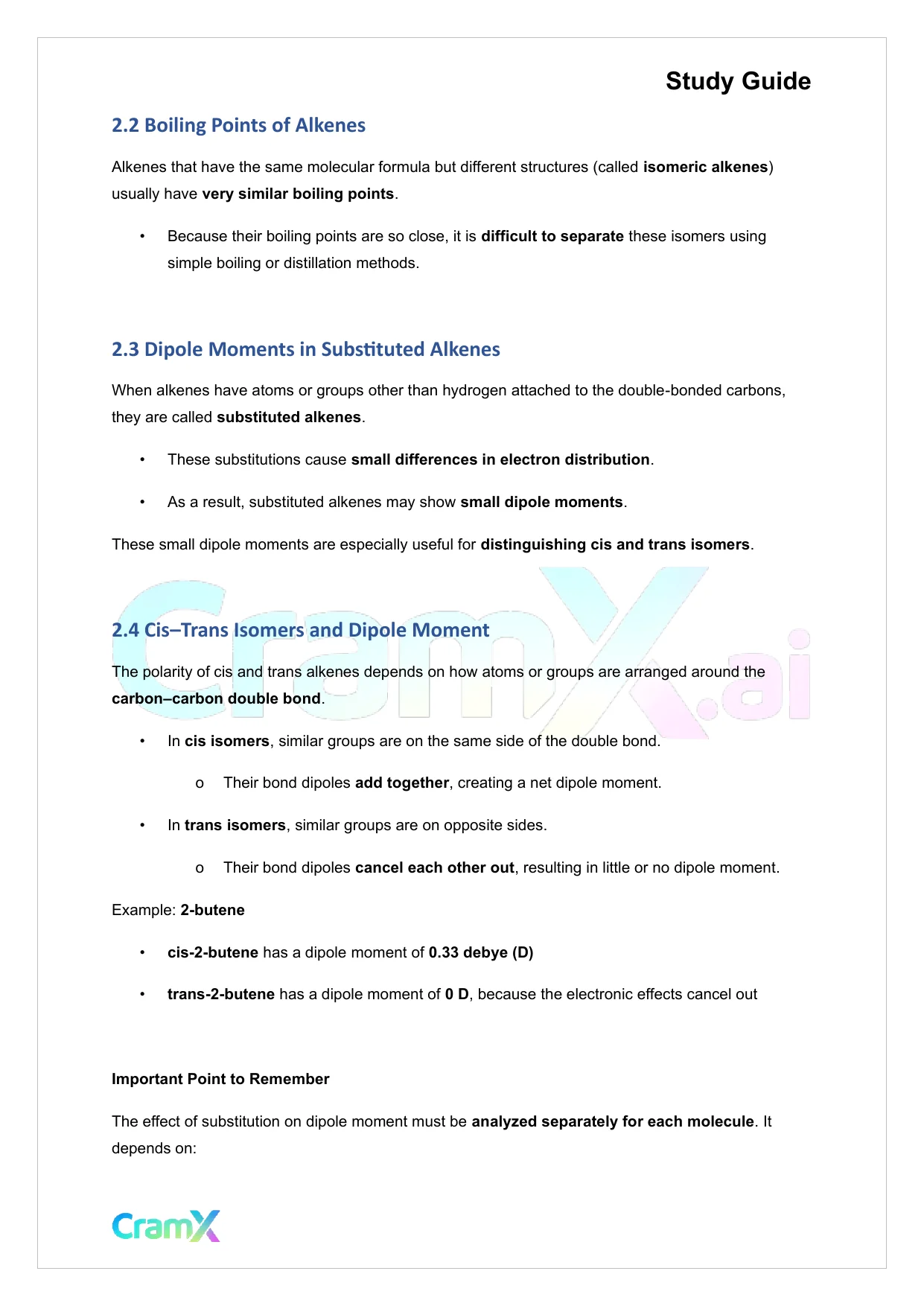Organic Chemistry I - Structure and Properties of Alkenes - Page 4 preview image