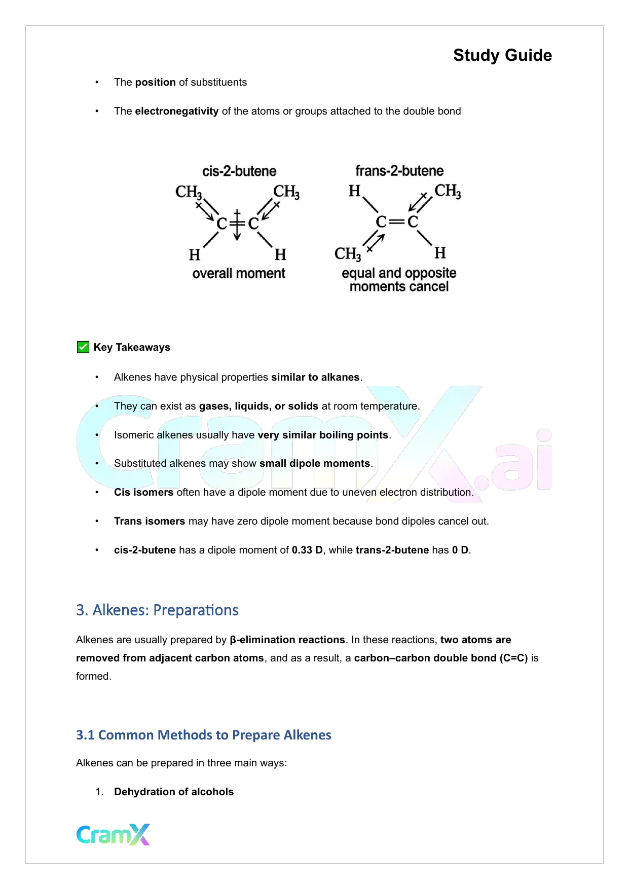 Organic Chemistry I - Structure and Properties of Alkenes - Page 5 preview image