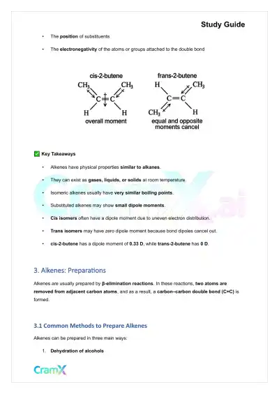 Organic Chemistry I - Structure and Properties of Alkenes - Page 5 preview image