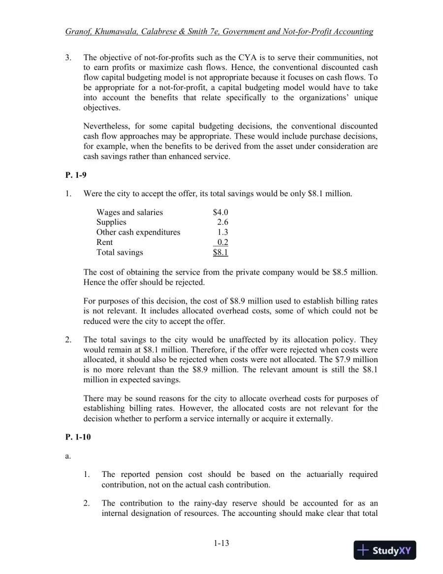 Government and Not-for-Profit Accounting, Binder Ready Version: Concepts and Practices, 7th Edition Solution Manual, page 14