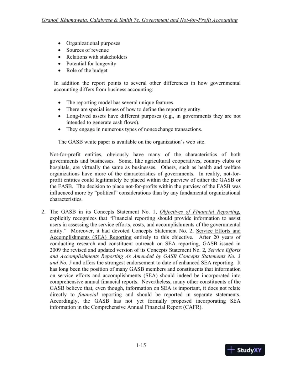 Government and Not-for-Profit Accounting, Binder Ready Version: Concepts and Practices, 7th Edition Solution Manual, page 16