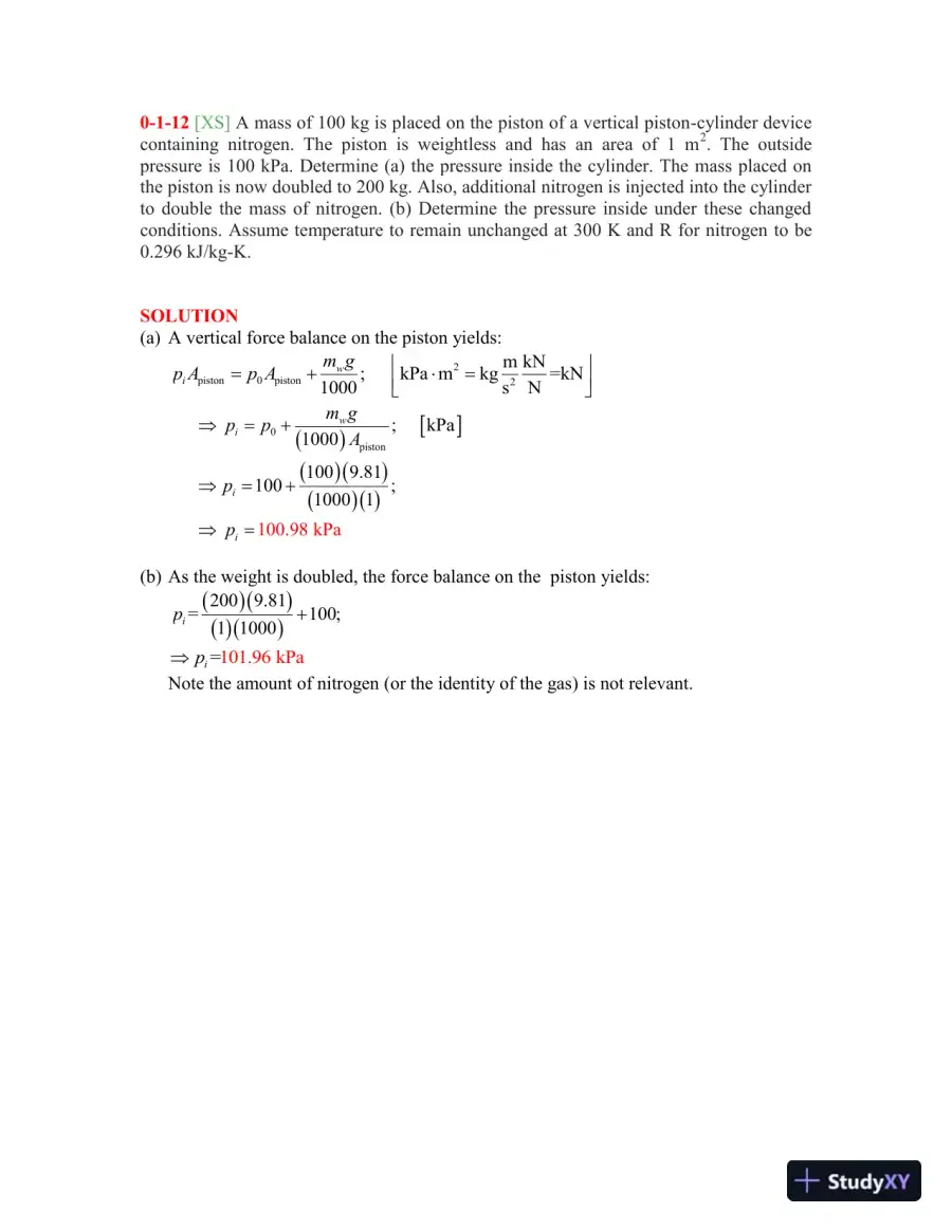 Solution Manual For Thermodynamics: An Interactive Approach, 1st Edition, page 13
