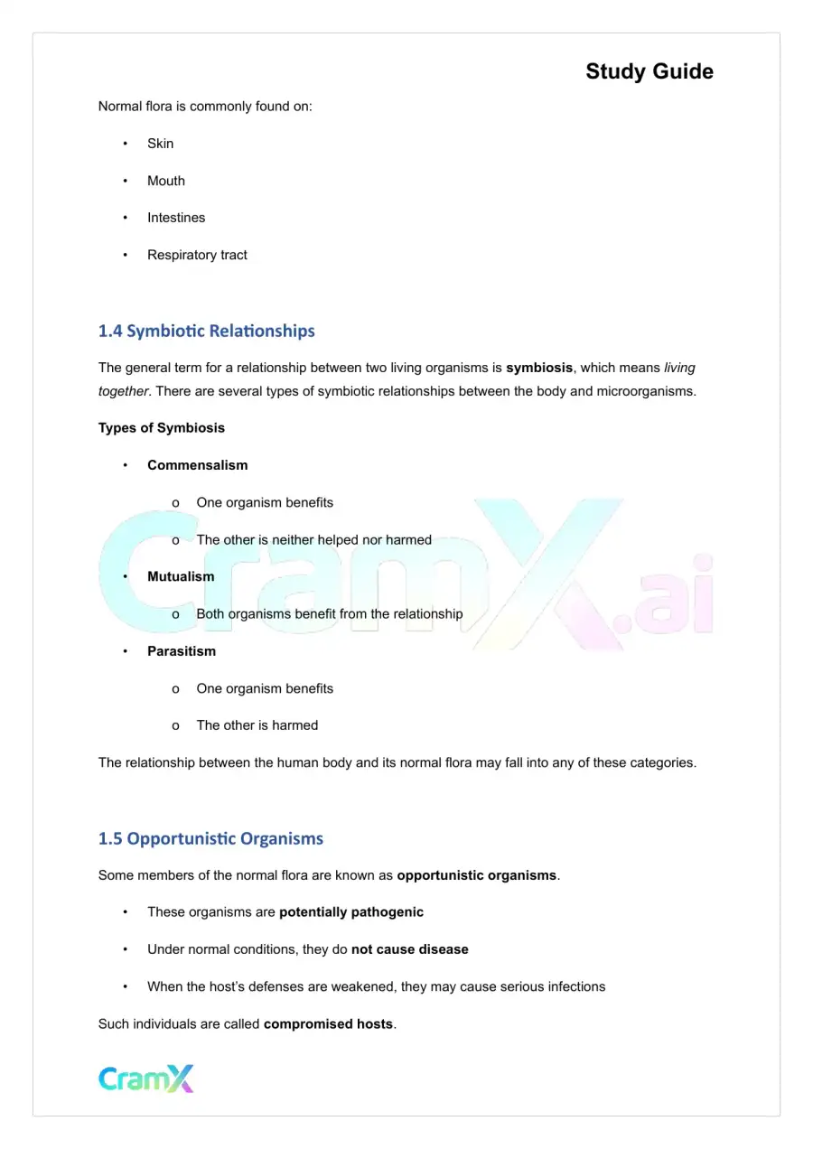 Microbiology - The Host Parasite Relationship, page 3