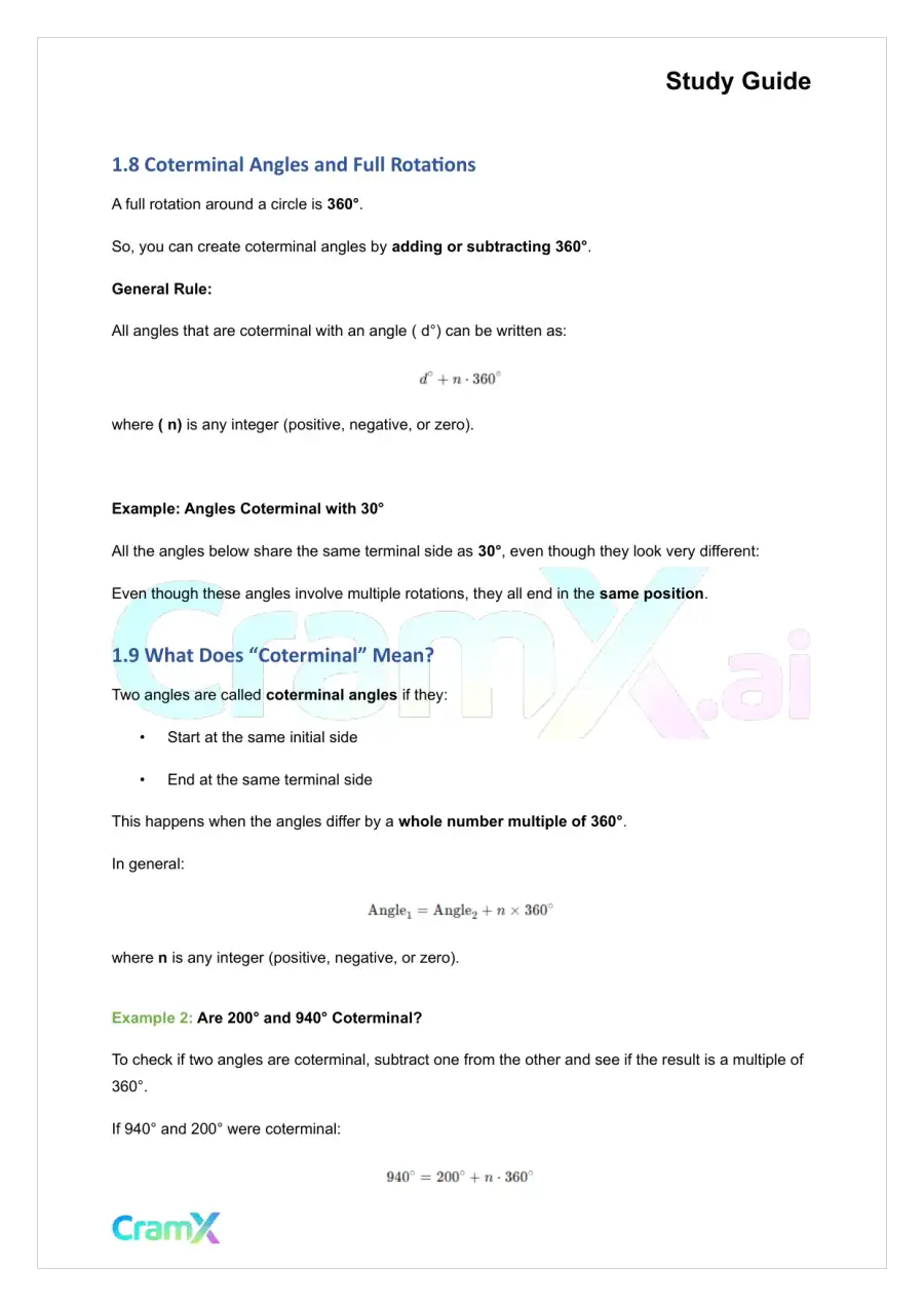 Trigonometry - Trigonometric Functions, page 6