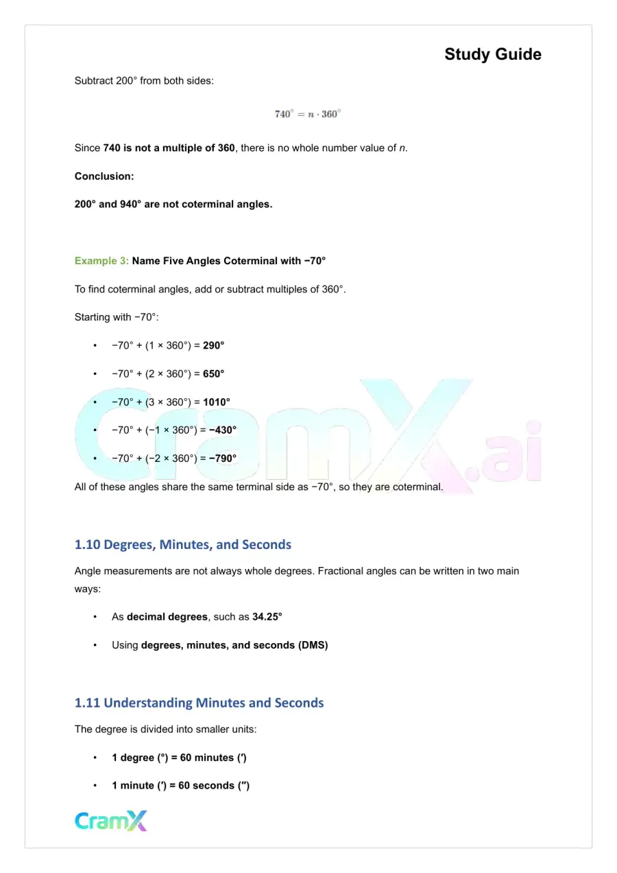 Trigonometry - Trigonometric Functions, page 7
