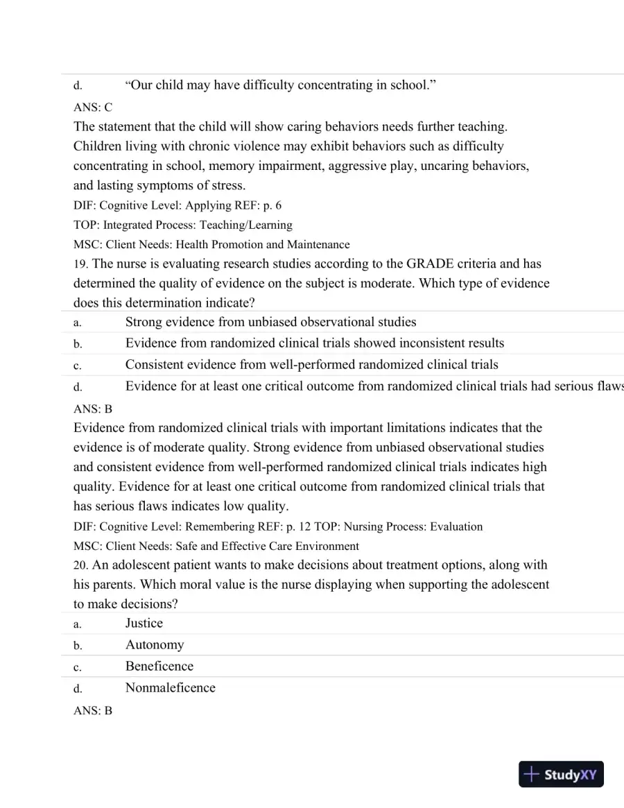 Test Bank For Wongs Nursing Care Of Infants And Children, 10th Edition, page 10
