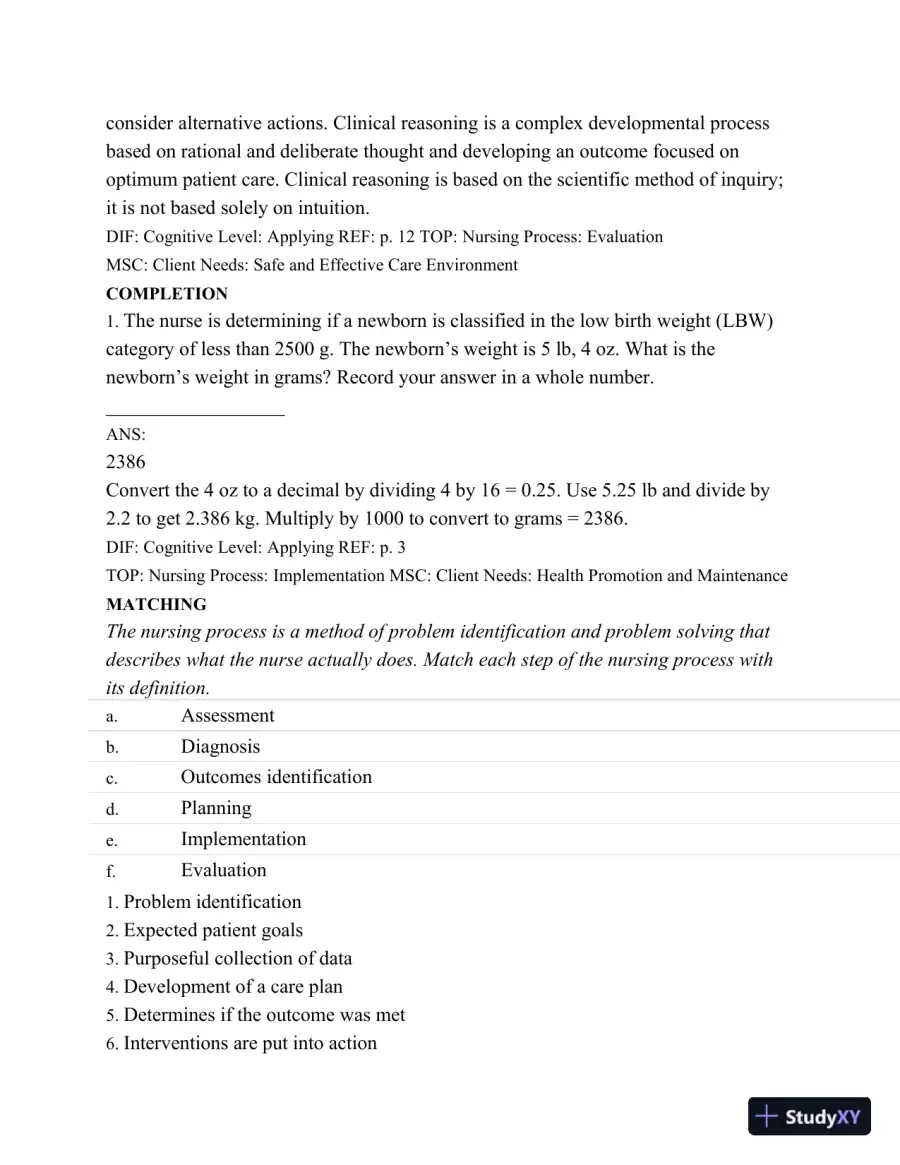 Test Bank For Wongs Nursing Care Of Infants And Children, 10th Edition, page 16