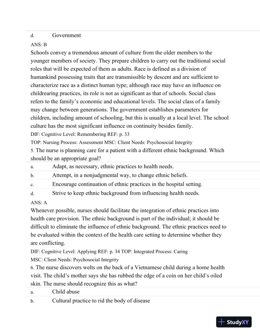 Test Bank For Wongs Nursing Care Of Infants And Children, 10th Edition, page 20