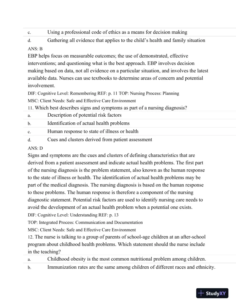 Test Bank For Wongs Nursing Care Of Infants And Children, 10th Edition, page 6