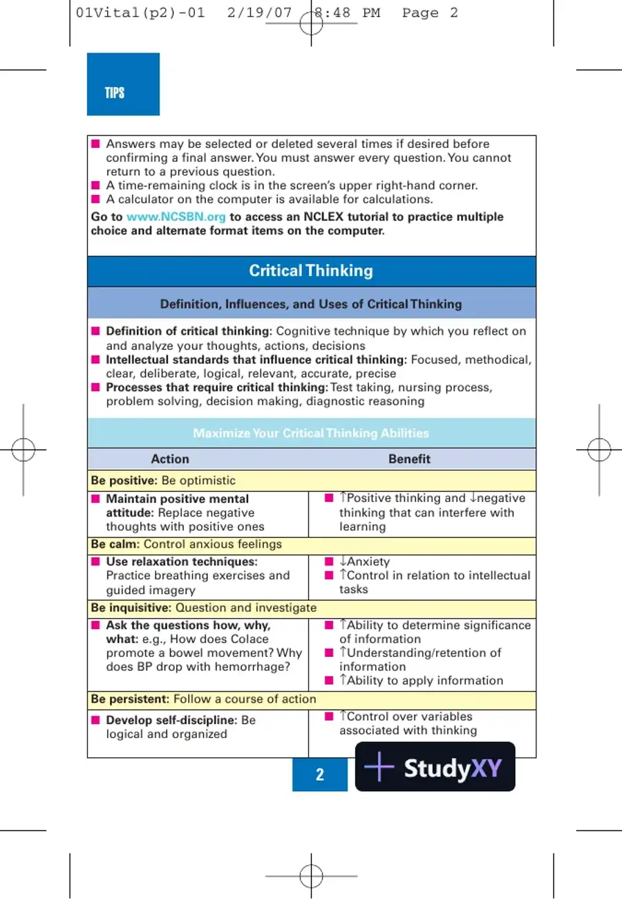 NCLEX-RN Notes: Core Review and Exam Prep (2007), page 11