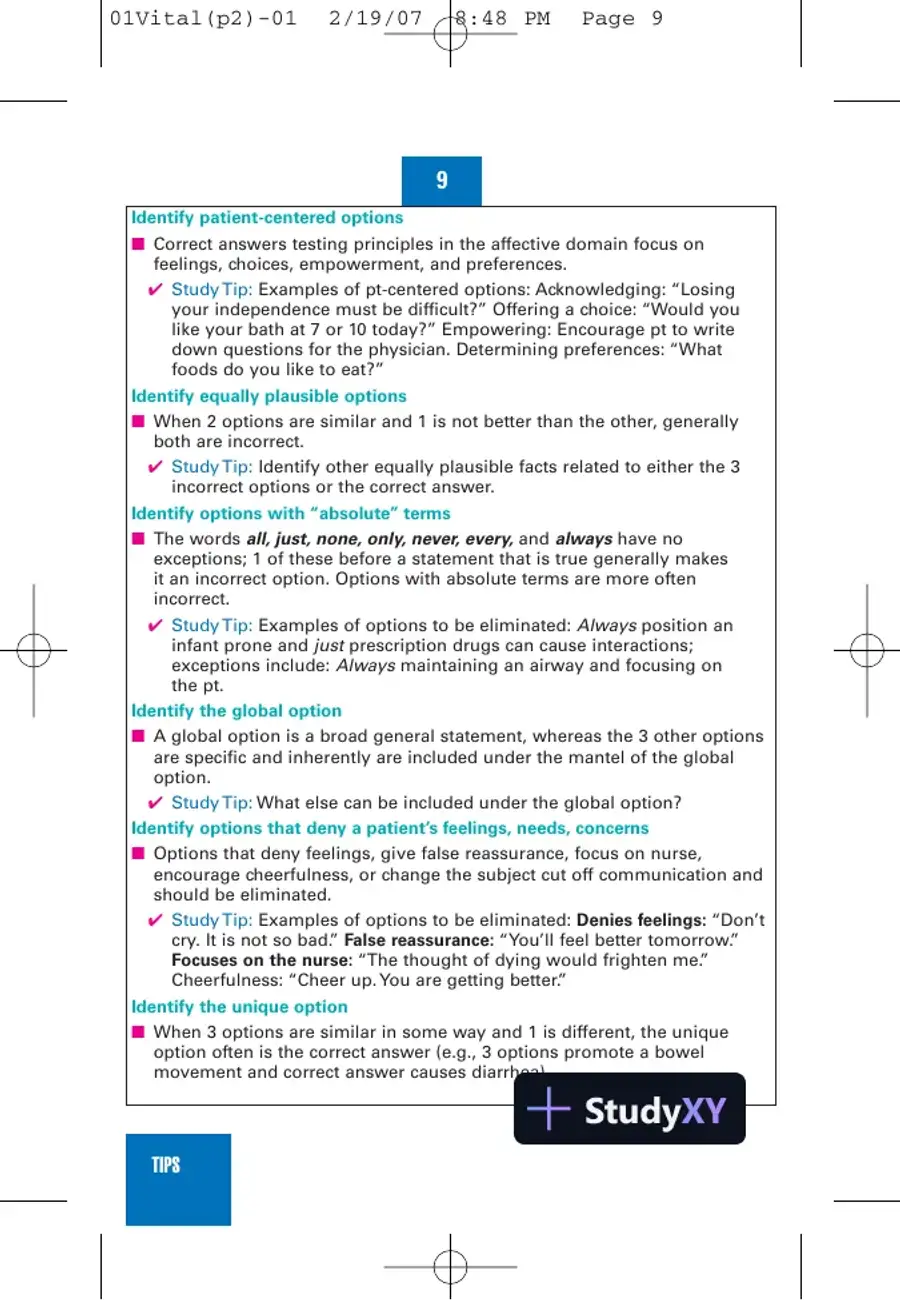 NCLEX-RN Notes: Core Review and Exam Prep (2007), page 18