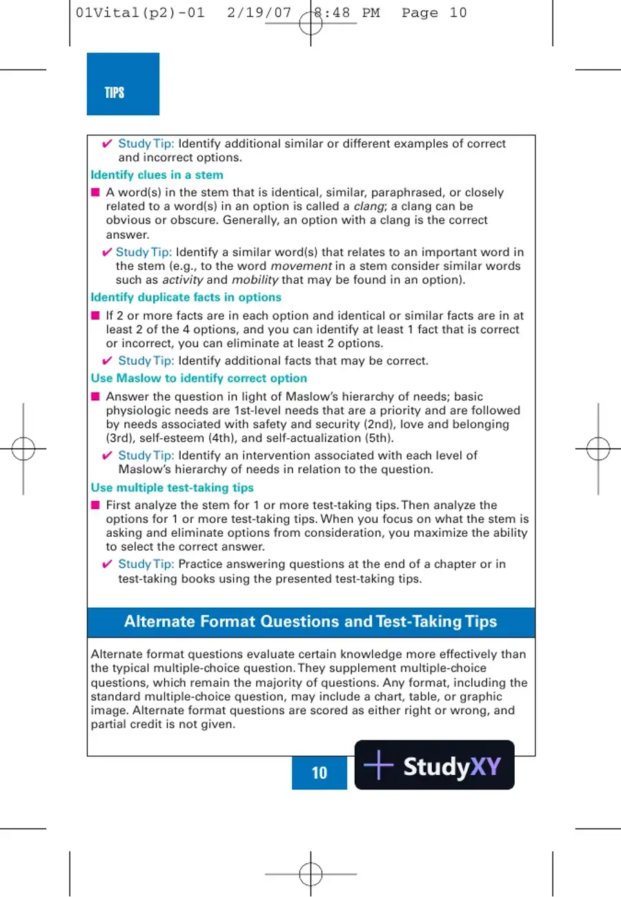 NCLEX-RN Notes: Core Review and Exam Prep (2007), page 19