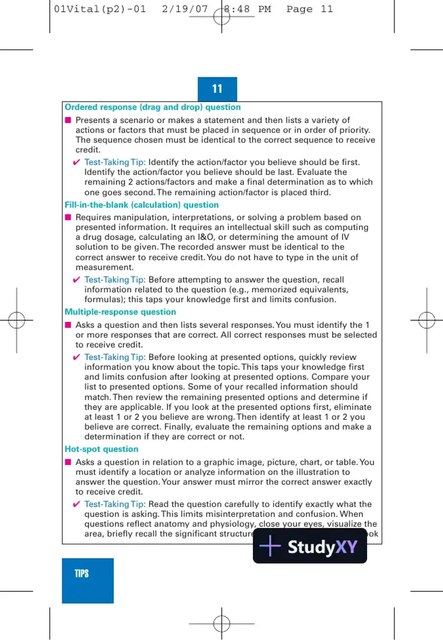 NCLEX-RN Notes: Core Review and Exam Prep (2007), page 20