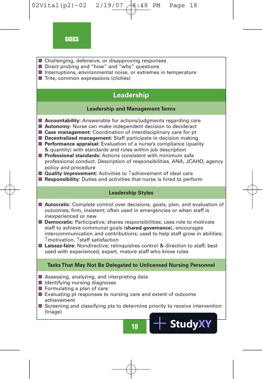 NCLEX-RN Notes: Core Review and Exam Prep (2007), page 27