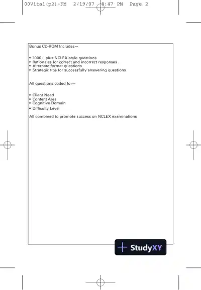 NCLEX-RN Notes: Core Review and Exam Prep (2007) - Page 3 preview image