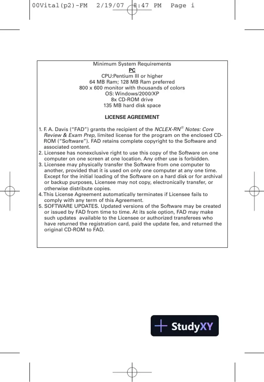NCLEX-RN Notes: Core Review and Exam Prep (2007), page 4