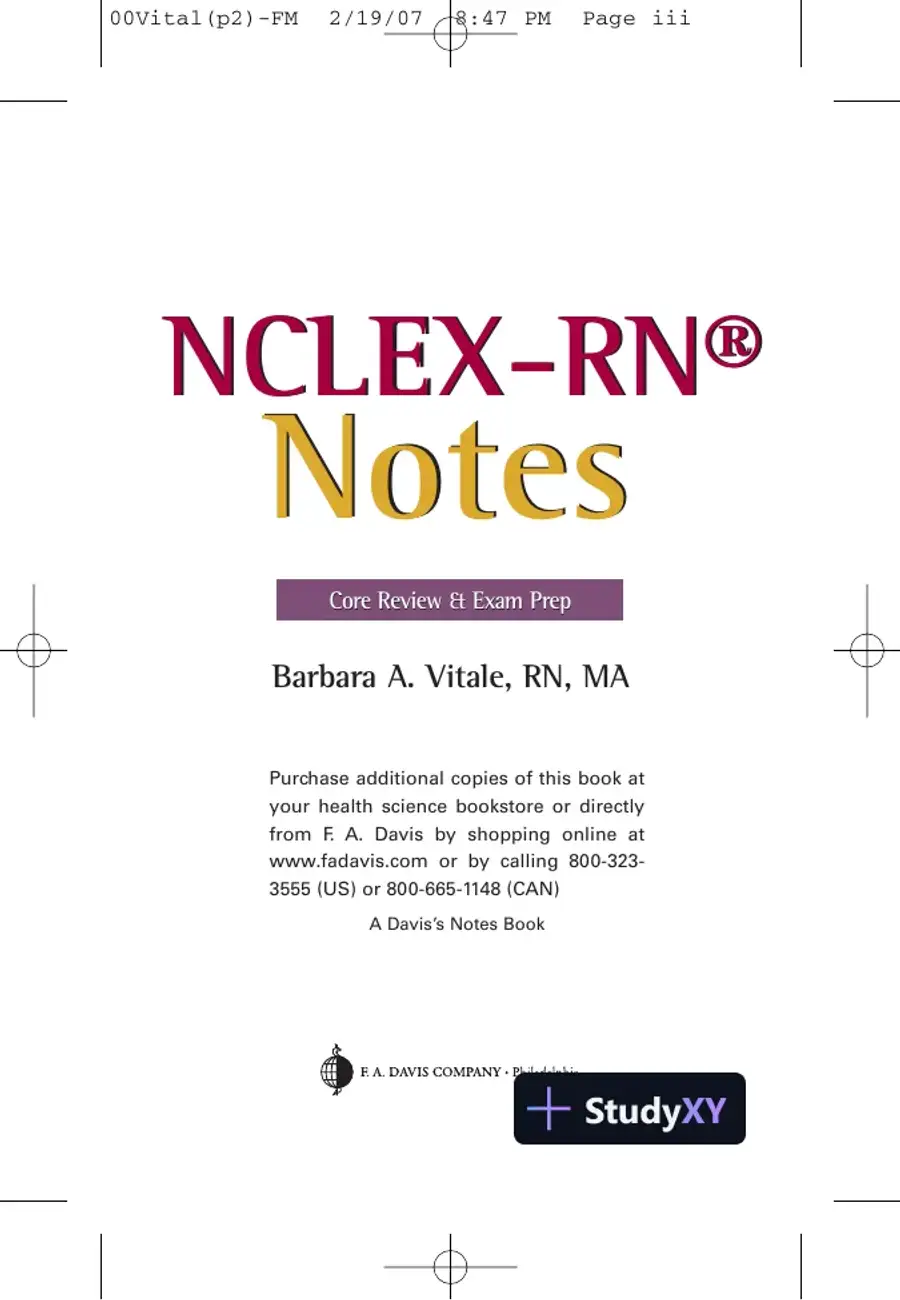 NCLEX-RN Notes: Core Review and Exam Prep (2007), page 6