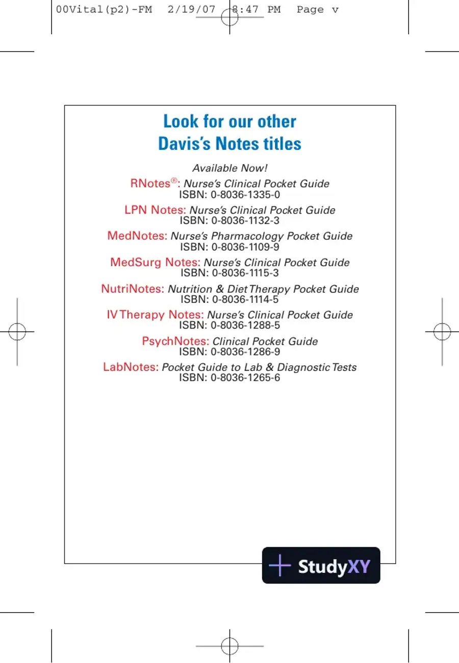 NCLEX-RN Notes: Core Review and Exam Prep (2007), page 8
