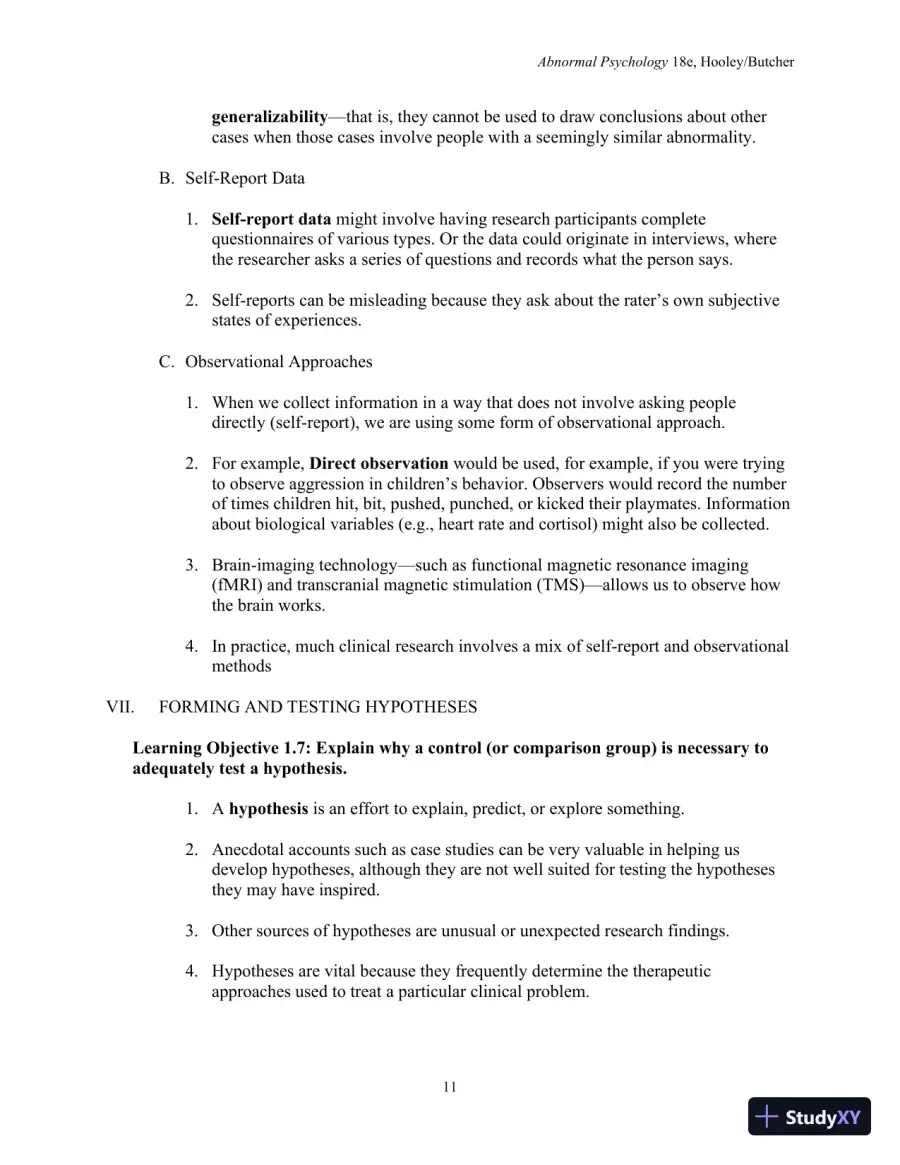 Lecture Notes For Abnormal Psychology, 18th Edition, page 13