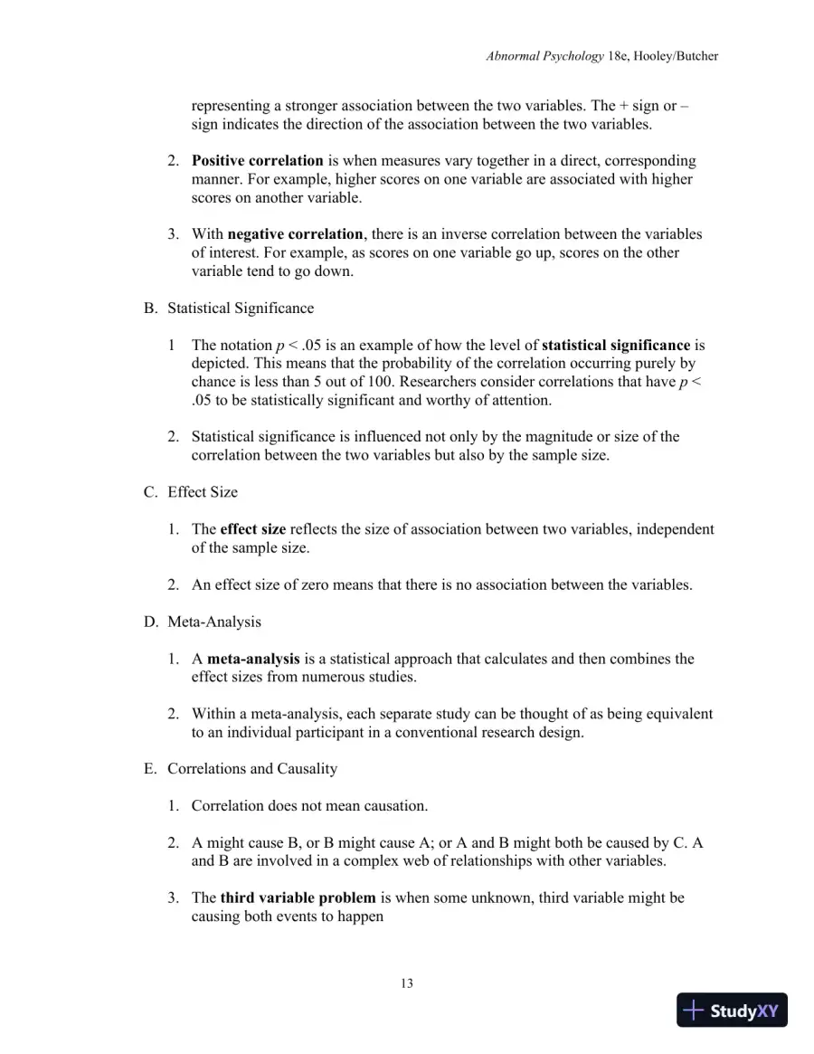 Lecture Notes For Abnormal Psychology, 18th Edition, page 15