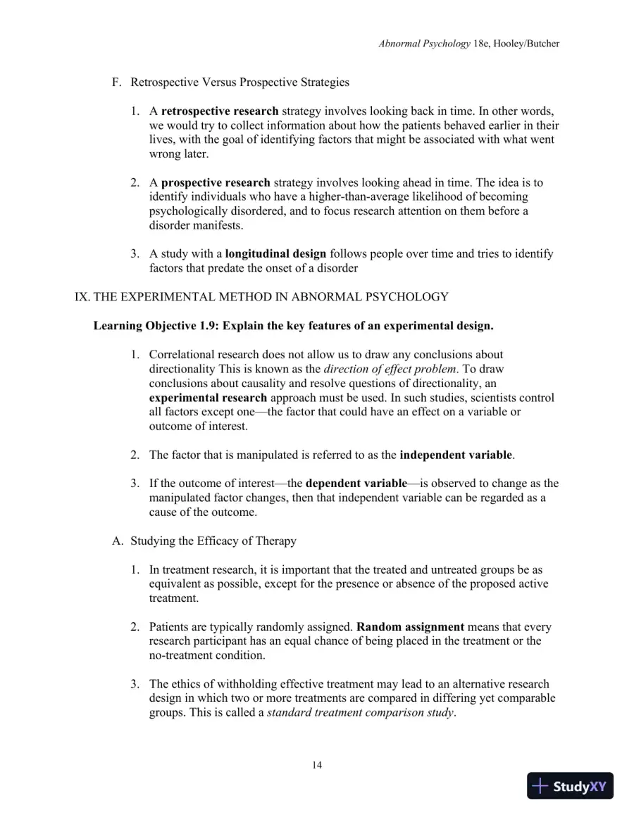 Lecture Notes For Abnormal Psychology, 18th Edition, page 16