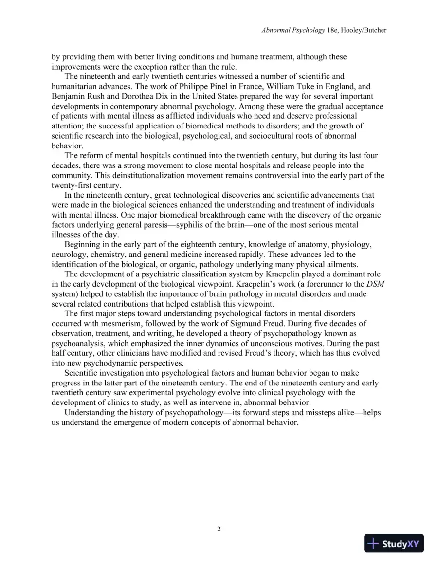 Lecture Notes For Abnormal Psychology, 18th Edition, page 28