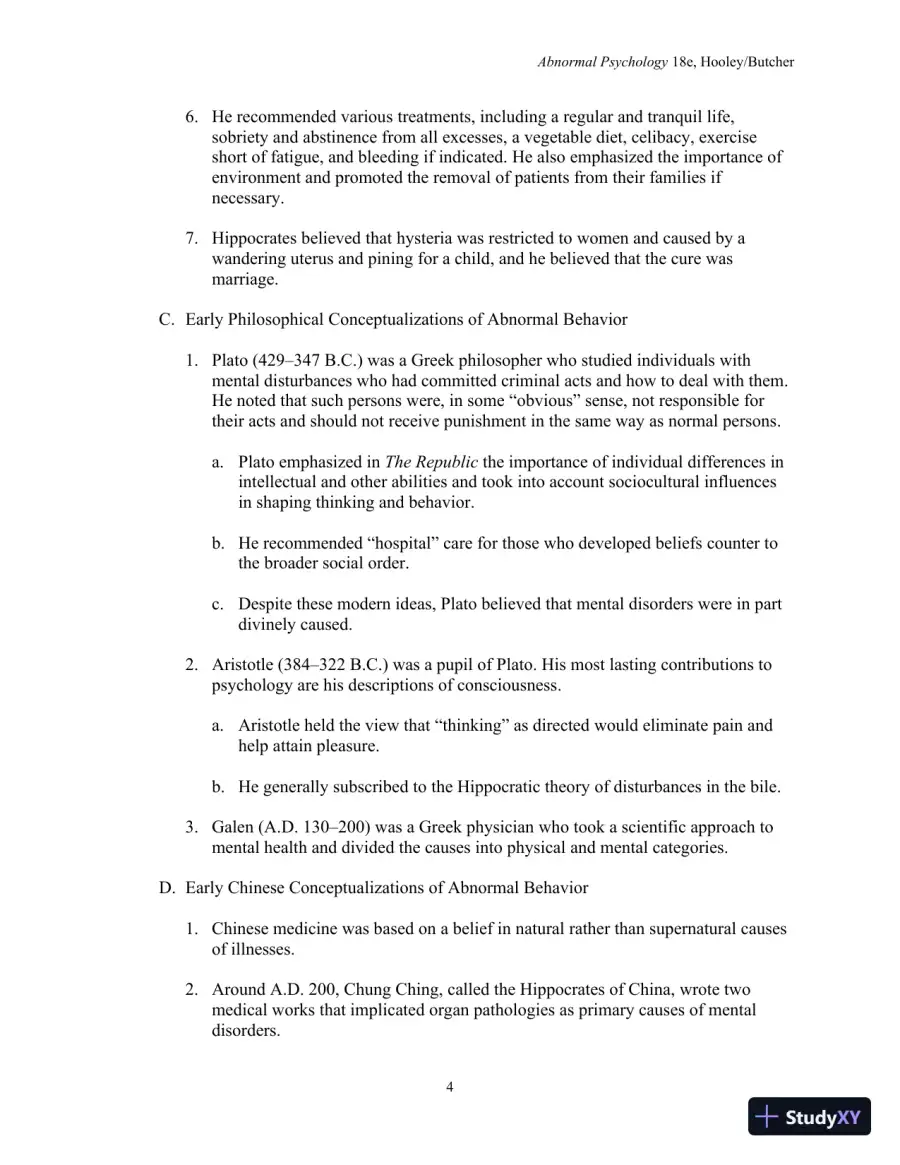 Lecture Notes For Abnormal Psychology, 18th Edition, page 30