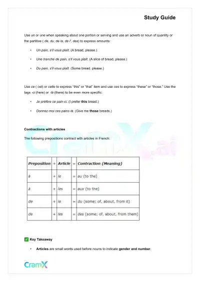 French II – Articles Nouns Pronouns - Page 2 preview image