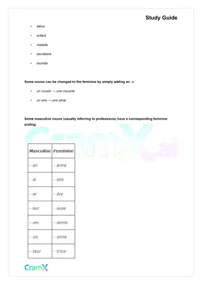 French II – Articles Nouns Pronouns - Page 4 preview image