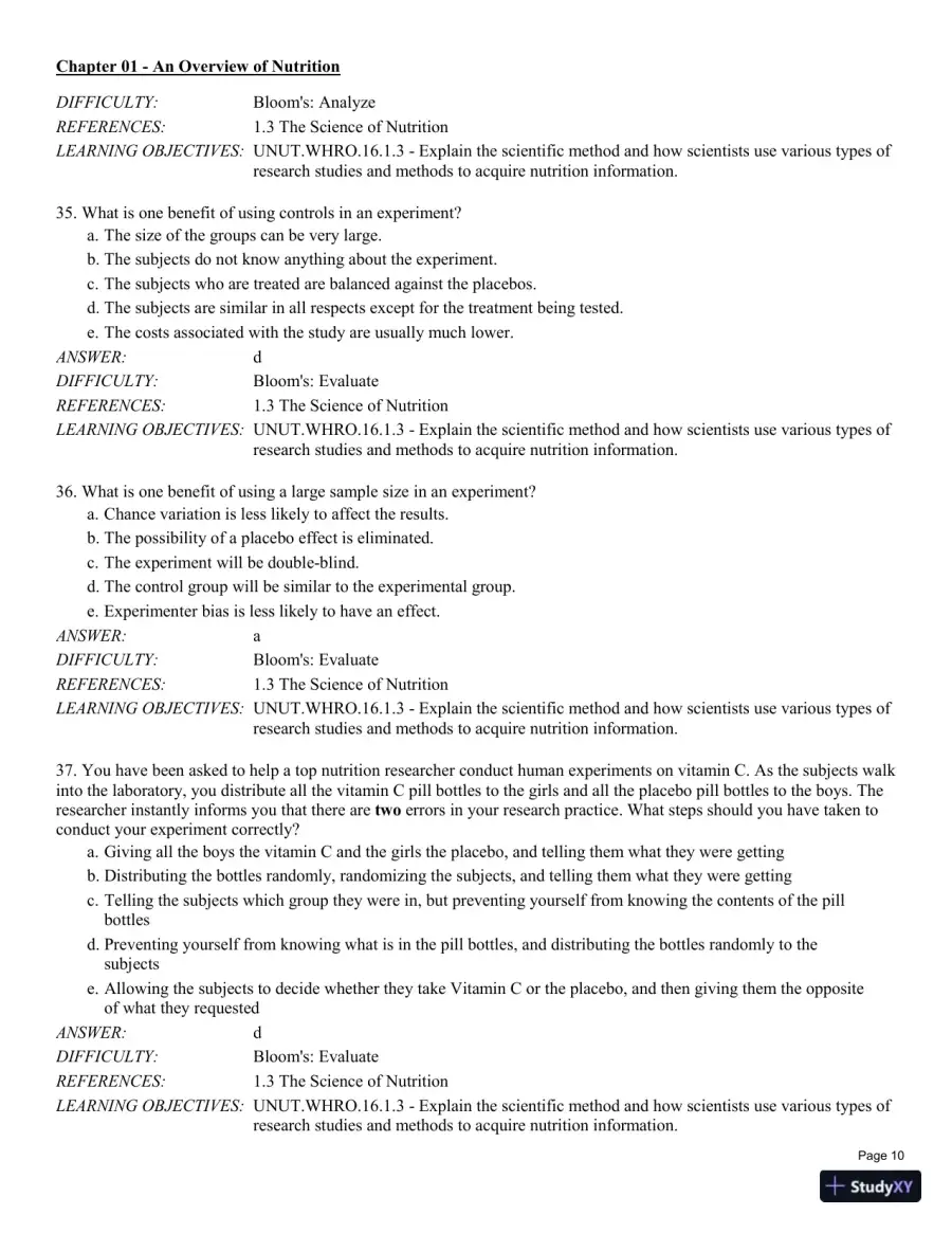 Test Bank For Understanding Nutrition: Dietary Guidelines Update 14th Edition Test Bank, page 11