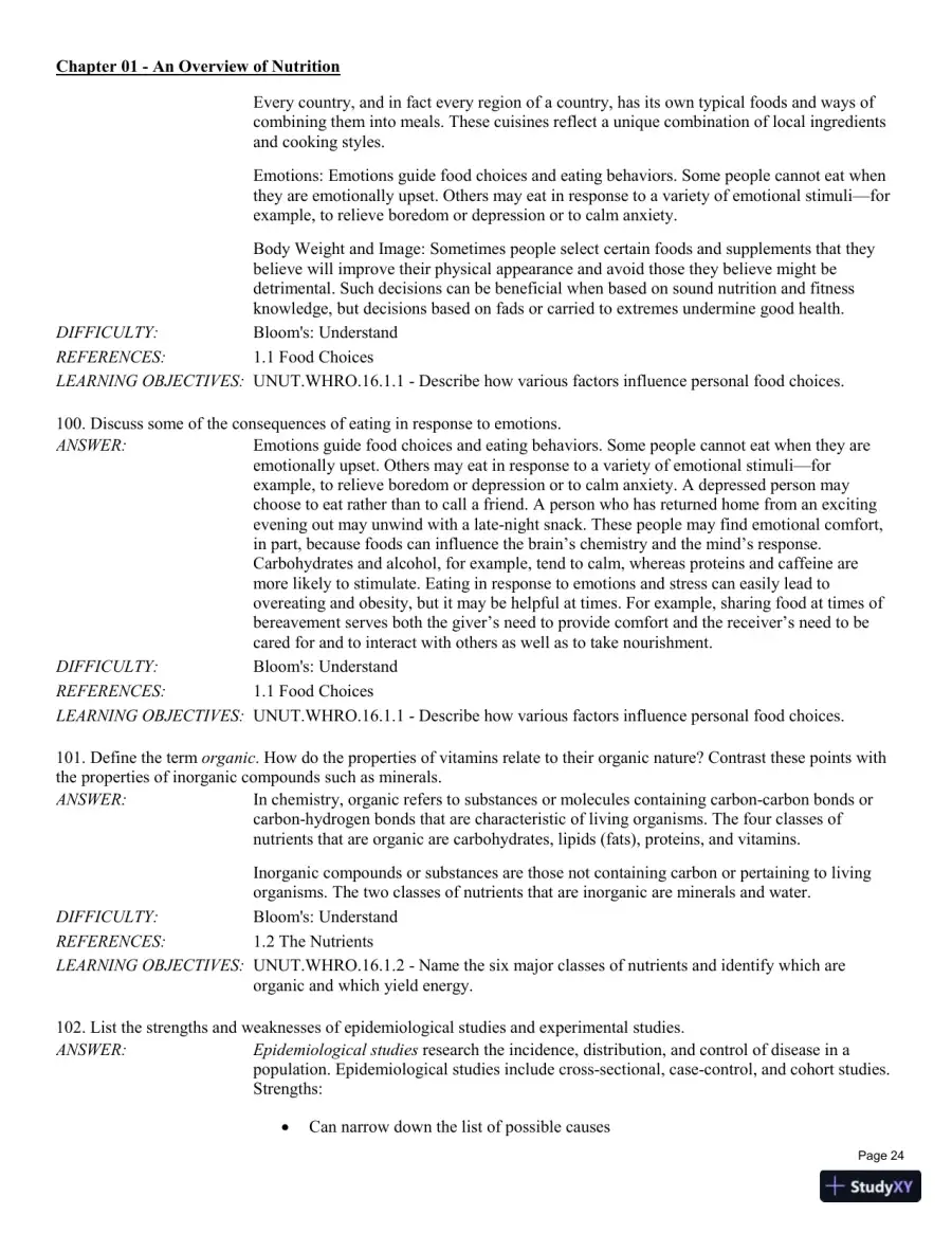 Test Bank For Understanding Nutrition: Dietary Guidelines Update 14th Edition Test Bank, page 25