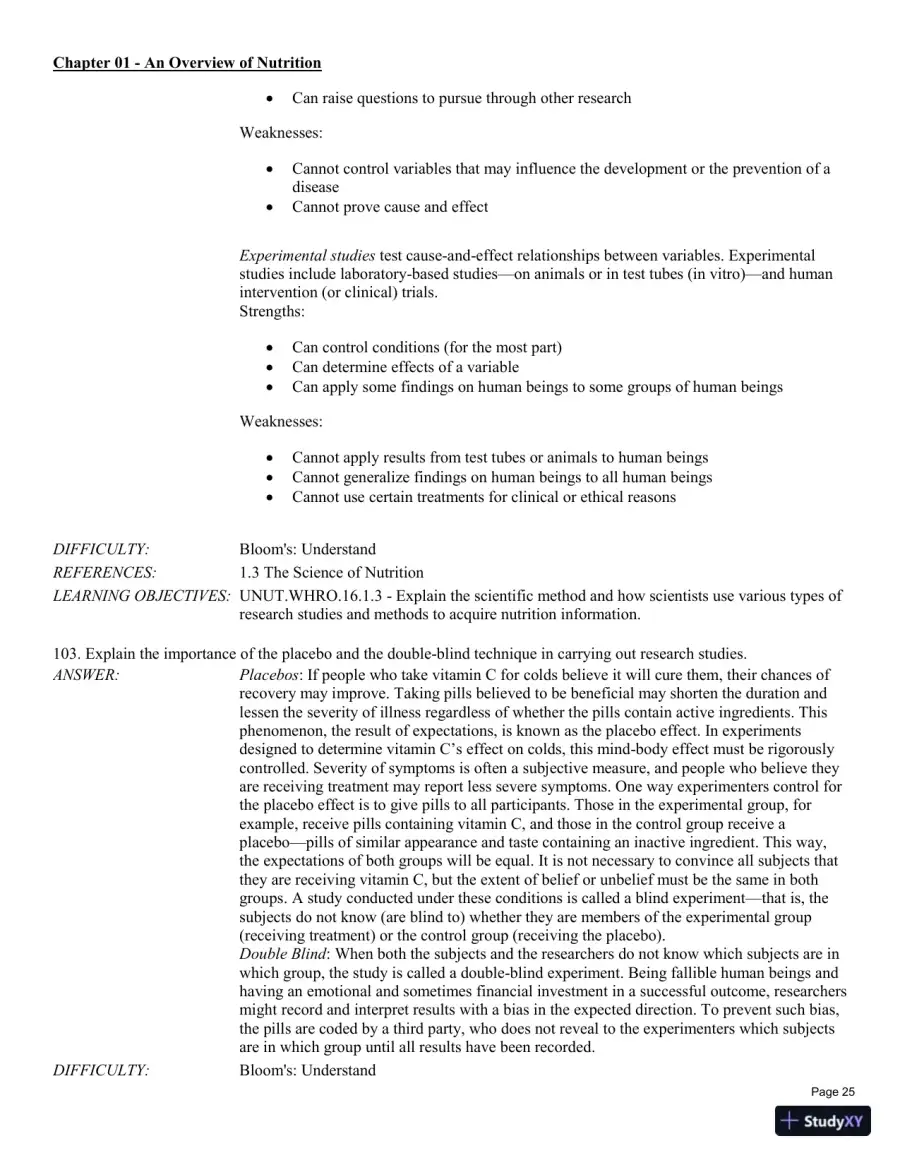 Test Bank For Understanding Nutrition: Dietary Guidelines Update 14th Edition Test Bank, page 26