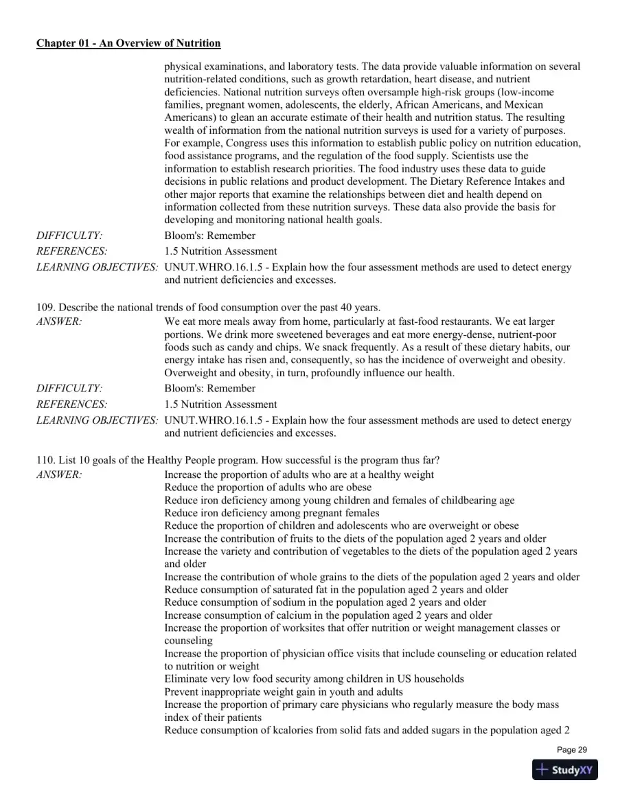Test Bank For Understanding Nutrition: Dietary Guidelines Update 14th Edition Test Bank, page 30