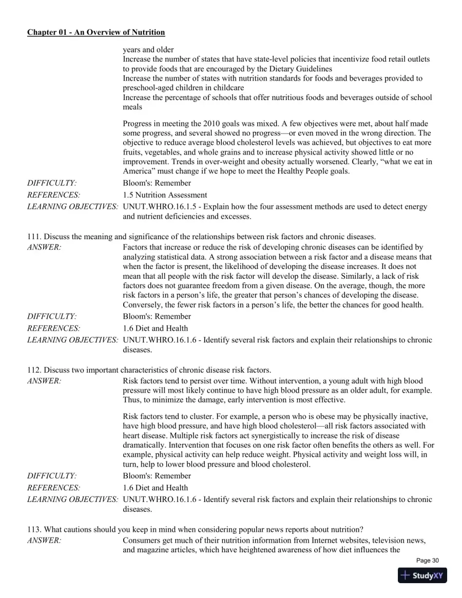 Test Bank For Understanding Nutrition: Dietary Guidelines Update 14th Edition Test Bank, page 31