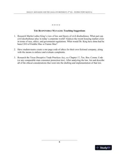 Managers and the Legal Environment: Strategies for the 21st Century, 8th Edition Lecture Notes - Page 10 preview image