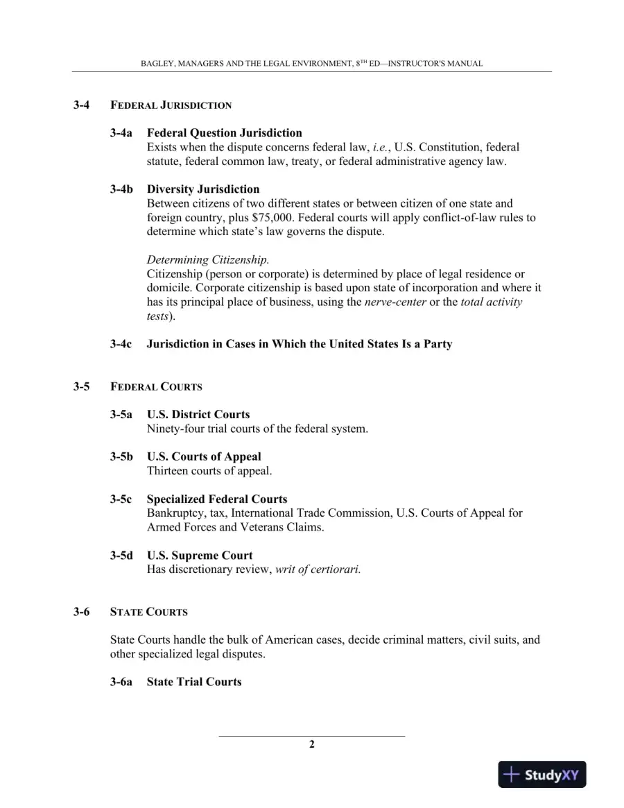 Managers and the Legal Environment: Strategies for the 21st Century, 8th Edition Lecture Notes, page 12
