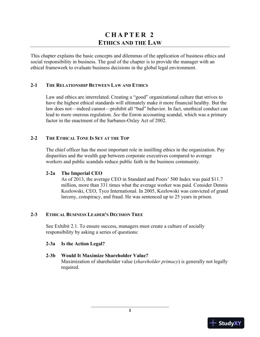 Managers and the Legal Environment: Strategies for the 21st Century, 8th Edition Lecture Notes, page 5