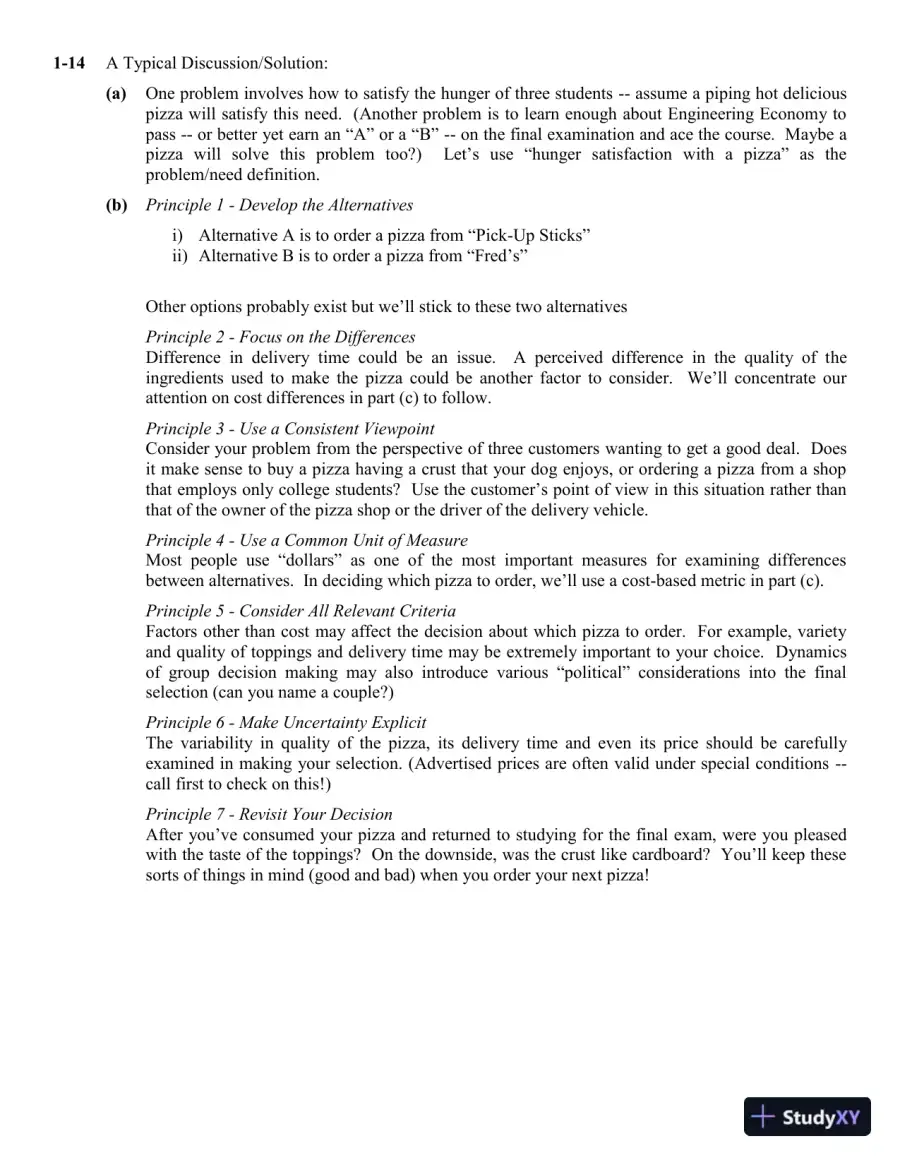 Solution Manual for Engineering Economy, 17th Edition, page 15